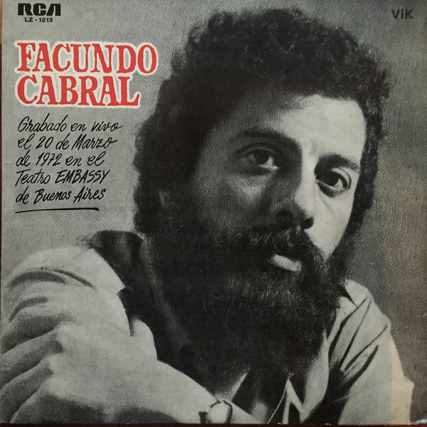Facundo Cabral - Grabado En Vivo El 20 De Marzo De 1972 En El Teatro Embassy De Buenos Aires