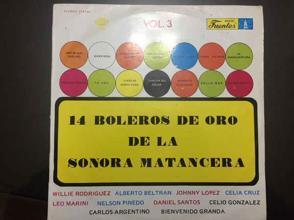 La Sonora Matancera - 14 Boleros De Oro De La Sonora Matancera Vol. 3